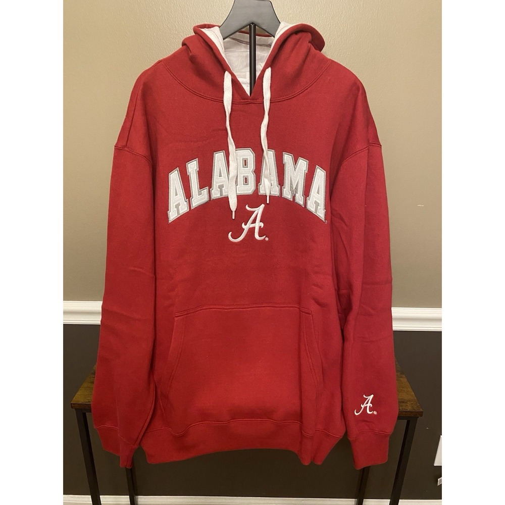 Alabama Crimson Tide Hoodie Mens 2XL Red Embroidered Script A